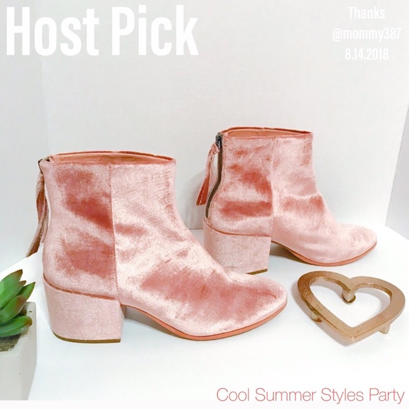 Dolce Vita Shoes - NWOT Dolce Vita Mirra Velvet Ankle Boot Block Heel